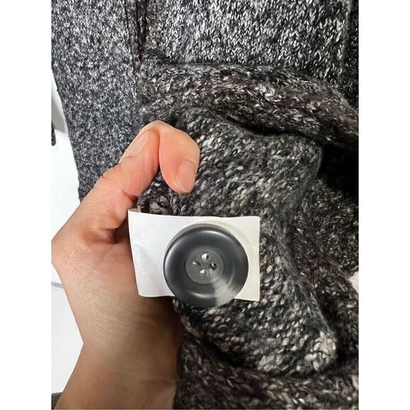 PrAna Angelica Duster Gray Woven Knit Sweater Jacket Coat - Picture 12 of 14